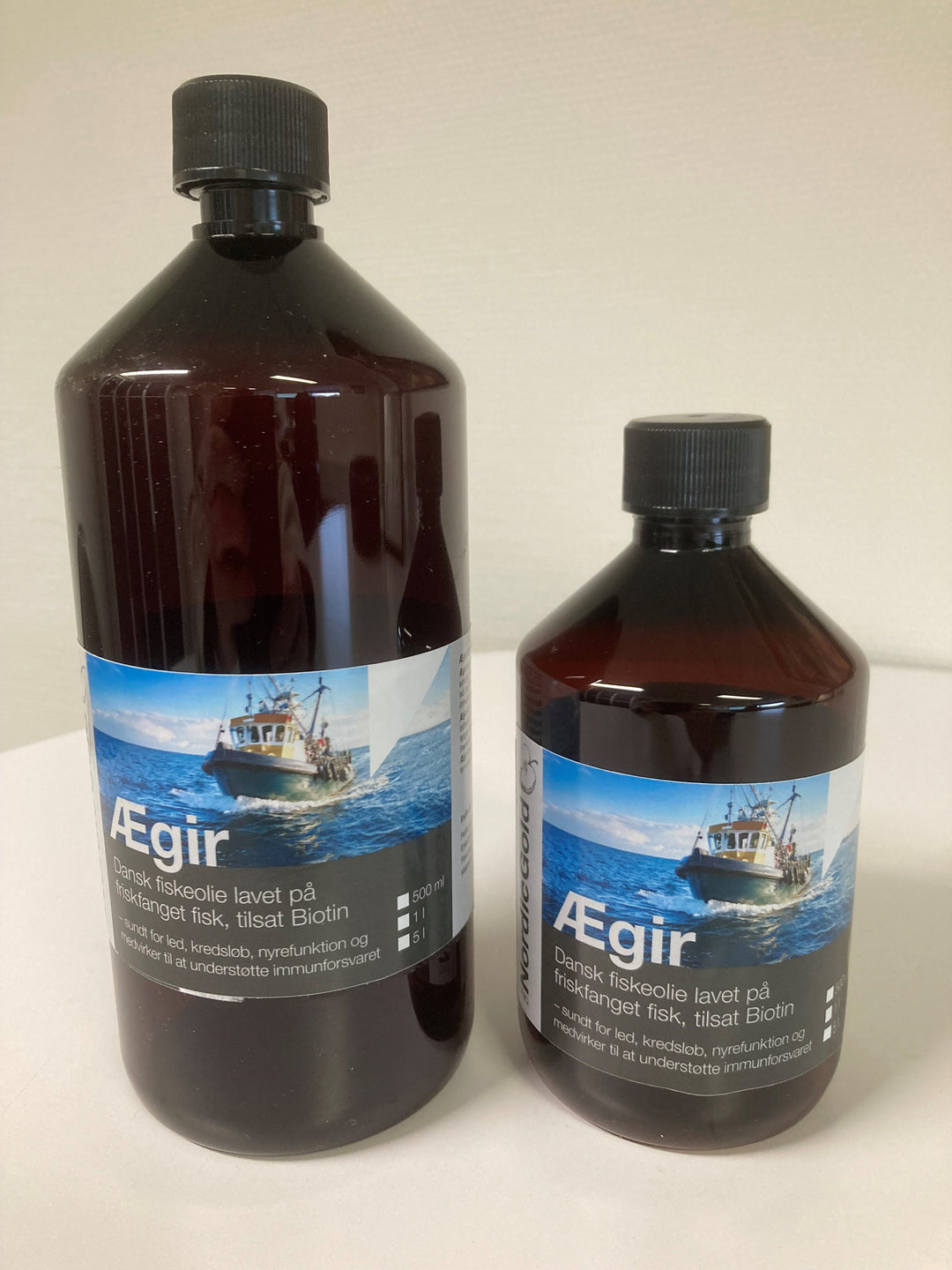 Ren Fiskeolje Nordic Gold Ægir -ren, trygg og effektiv kilde til Omega-3, tilsatt Biotin og Vit E, mot kloløsning