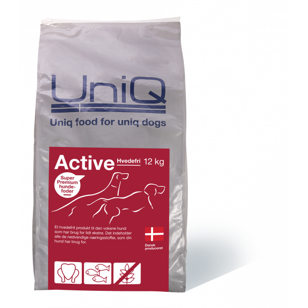 Kampanje Pris- 5stk Uniq Active glutenfri 12kg (Gratis Huken Sele)